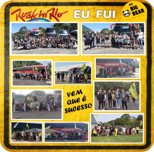 EXCURSAO ROCK'N RJ 2022 - 02, 03, 04, 09, 10 e 11/09/2022